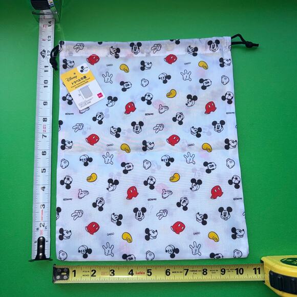 Disney Mickey Mouse Nylon Bag Minnie Bow Vinyl Wallet Pouch Stationery Set Japan - Picture 3 of 8